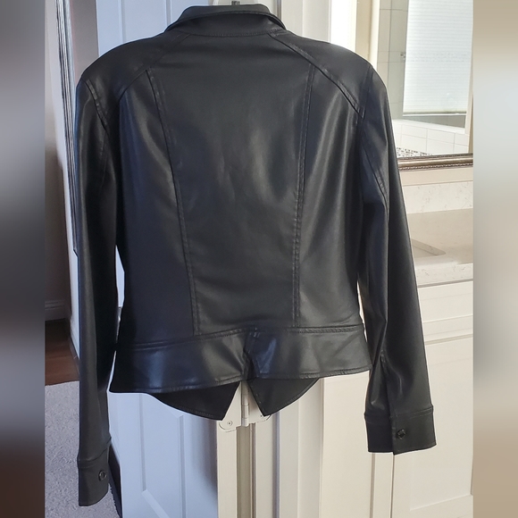 WHBM Grey coated denim jacket Size 4 - Picture 6 of 6